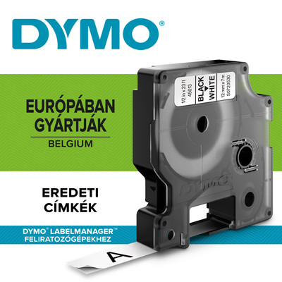 Dymo D1(40913) kazetta, 9mmx7m fekete/fehér, GAZDASÁGOS , 10db 9db ÁRÁÉRT(2093096)